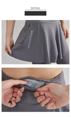 Image of Saias de tênis esportivos femininos, Leggings de ginástica fitness, Vestido de