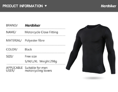 Image of Herobiker-Conjunto de roupa interior térmica forrado com lã masculina, Long Jo