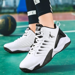 Tênis de basquete de couro antiderrapante para homens e mulheres - comprar online