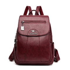 Mochila feminina 2022 nova de couro macio de alta qualidade - loja online
