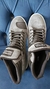Bota Biker Material Gamuza Color Gris