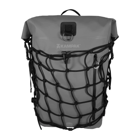 Mochila GRIS Impermeable con Red Portabultos Kampak Dry Bag Moto KD04 - comprar en línea