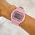 RELOJ DIGITAL SILICONA PASTEL/NEGROS
