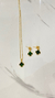 Conjunto trevo colar e brinco - Fidele Store