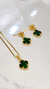 Conjunto trevo colar e brinco - comprar online