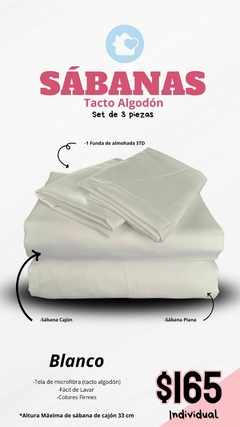 JUEGO DE SÁBANAS TACTO ALGODÓN