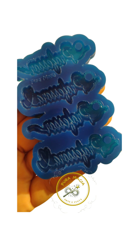 Molde de Silicone Chaveiro Professor e Professora
