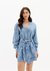 VESTIDO LANÇA PERFUME JEANS CURTO COM MANGA LONGA - comprar online