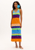 VESTIDO CANELADO ESTAMPADO SUPER MIDI LP