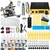 Kit completo para tatuagem, maquina de bobina, conjunto com fonte de alimentaç?