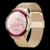 Smartwatch Dama 3 Mallas Rosa Uva Dorada Metal Amoled Curvo en internet
