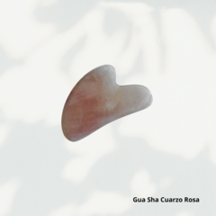 Gua Sha Facial de Piedra Natural "Cuarzo Rosa"