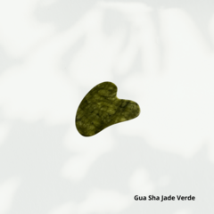 Gua Sha Facial de Piedra Natural "Jade Verde"