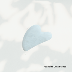 Gua Sha Facial de Piedra Natural "Onix Blanco"