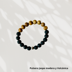 Pulsera Jaspe Madera y Volcánica