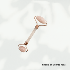 Rodillo Facial de Piedra Natural "Cuarzo Rosa"
