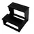 Black 2-step MDF stool designed for physiotherapy use