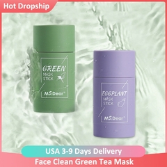 Máscara facial limpa, beleza, pele, chá verde, máscara facial limpa, bastão, - loja online