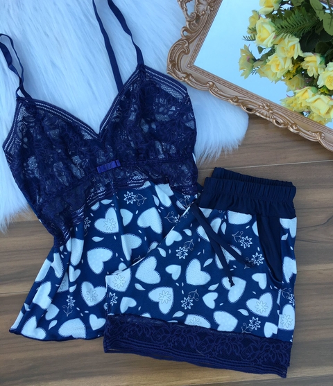 Baby doll bolsinho - Corações