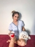 Pijama Americano - Liso com detalhes xicara Coffe