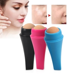 Rodillo absorbente de grasa facial piedra volcánica