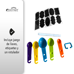 Imagen de Set de recipientes herméticos de 42 piezas con tapa