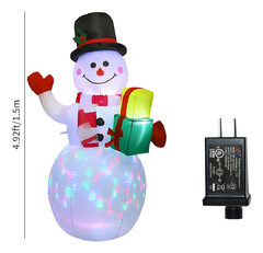 Muñeco de nieve inflable de decoración navideña con led en internet