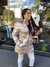 Jaqueta Puffer metalizada longa - Turn Store