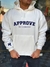 Moletom oversized APPROVE branco