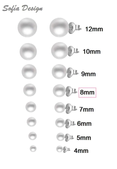 Aros Perla Pegada 8mm de Plata 925 - comprar online