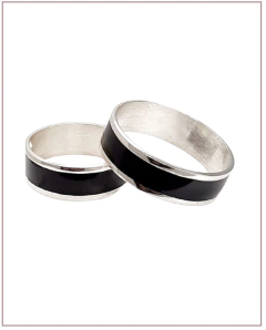 Alianza Esmaltada 6mm Plata 925