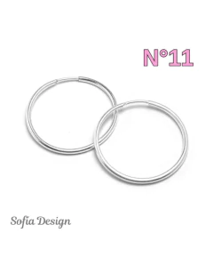 Imagen de Aros Cubanos Finos de 1mm Plata 925