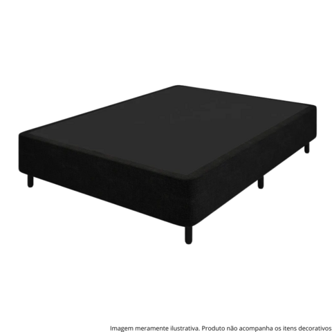 CAMA BOX CASAL 1VOL 128x188 PRETO