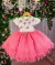 Vestido Menina Bonita Coral Borboletas