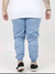 calça jogger jeans sarja plus size