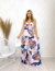 vestidos Estampa Borboleta feminino de alça com botao moda 2023