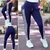 Calça Feminina Modelo Legging Cotton Com Listras Bolsos Laterais - loja online
