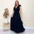Vestido Longo Três Marias Feminino Luxo Com Decote V - comprar online