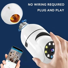 Câmera de vigilância 5g wifi intérieure, ampola e27 200w, visão noturna - Mundo Dos Eletrônicos