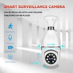 Câmera de vigilância 5g wifi intérieure, ampola e27 200w, visão noturna na internet