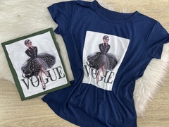 T-shirt vogue girl strass