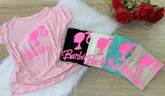 T shirt Barbie com Estampa do Rosto/Nome