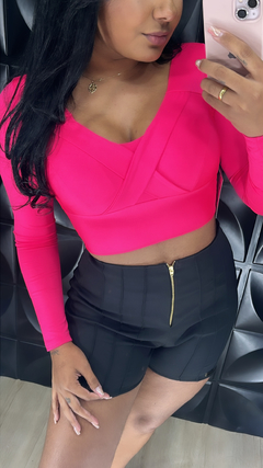 Cropped Camila Manga Longa