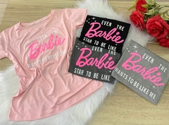 T Shirt Barbie com Frase