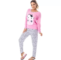 Pijama de frio vaquinha