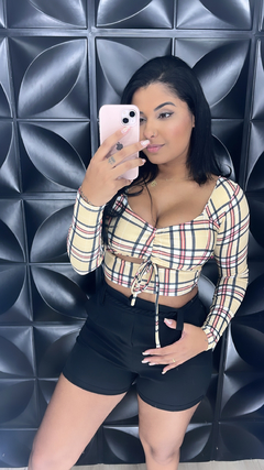 Cropped Cinthia manga longa - comprar online