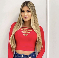 Cropped Jade manga longa