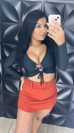 Cropped Pietra manga longa - comprar online