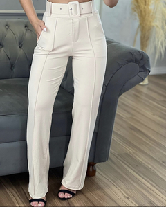 Calça pantalona Bege - comprar online