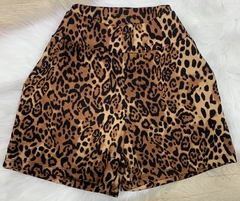 Shorts Malha Crepe Oncinha